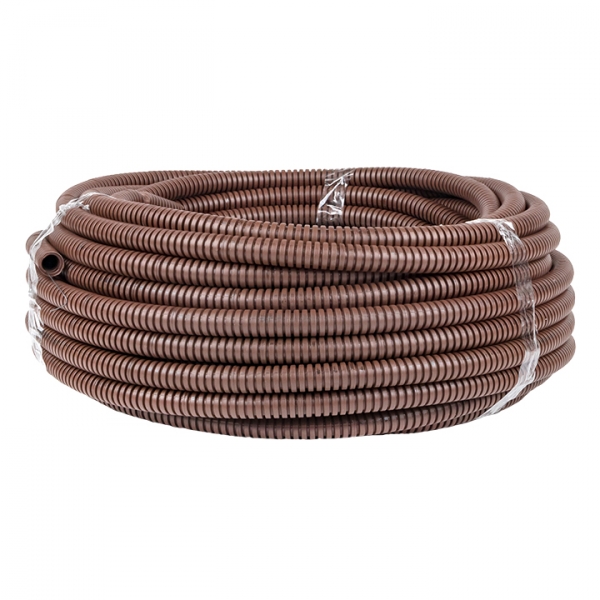 Изображение товара EKF PROxima Труба гофр. ПВХ Plast с зондом под темное дерево d16мм (25м.).