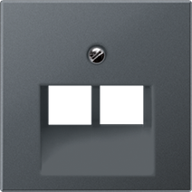 Изображение товара JUNG A 500 Антрацит Накладка 2-ой наклонной ТЛФ/комп розетки