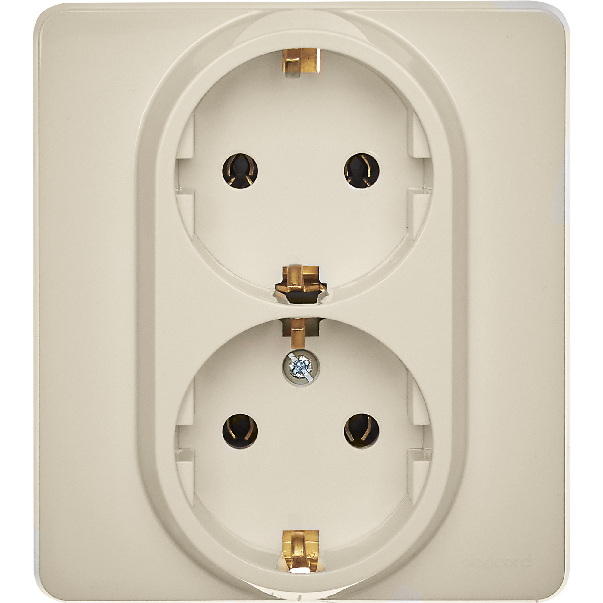 Изображение товара Legrand/Daccord INSPIRIA Слоновая кость Розетка 2 x 2К+З - немецкий стандарт - 16 А - 250 В.