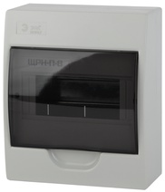 Изображение товара ЭРА Корпус пластиковый навесной SIMPLE ЩРН-П-08 IP41 без шин прозрачная крышка белый