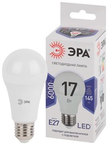 Изображение товара ЭРА Лампа светодиодная STD LED A60-17W-860-E27 17Вт груша холодный дневной свет Е27