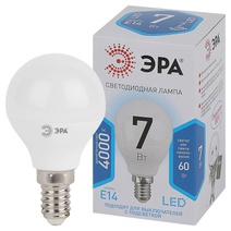 Изображение товара ЭРА Лампа светодиодная STD LED P45-7W-840-E14 7Вт шар нейтральный белый свет Е14