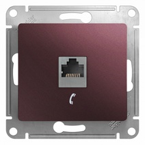 Изображение товара Glossa RJ11 - баклажановая розетка телефонная с механизмом Изображение товара Glossa RJ11 - баклажановая розетка телефонная с механизмом