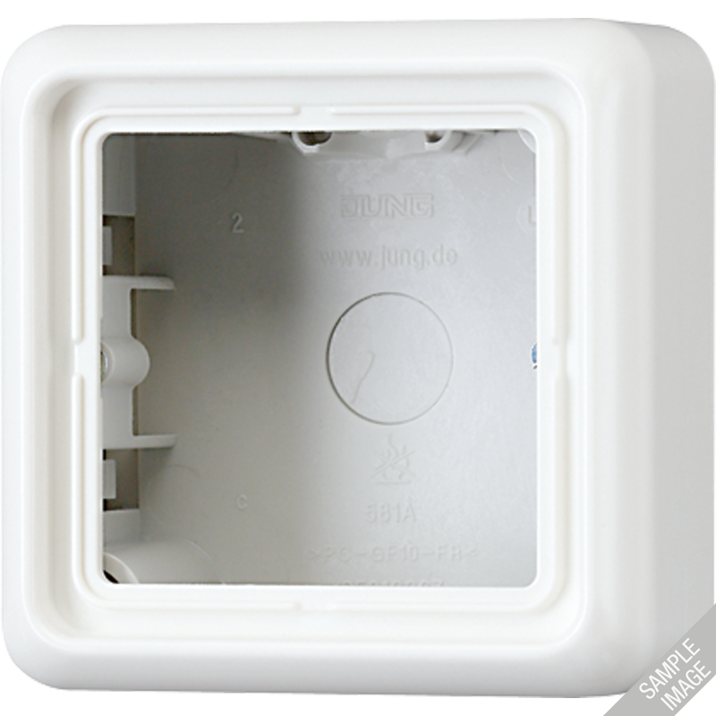Изображение товара JUNG Коробка накладная  с рамкой, 1-кратная, серая
