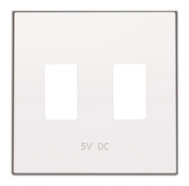Изображение товара ABB Накладка для механизма 2хUSB зарядного устройства, серия SKY, цвет альпийский белый
