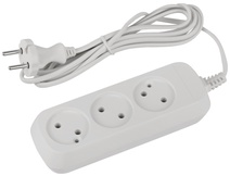 Изображение товара ЭРА Удлинитель электрический UDL-6-315 Greenline 3 розетки без заземления 1,5м ШВВП 2x0.75мм2