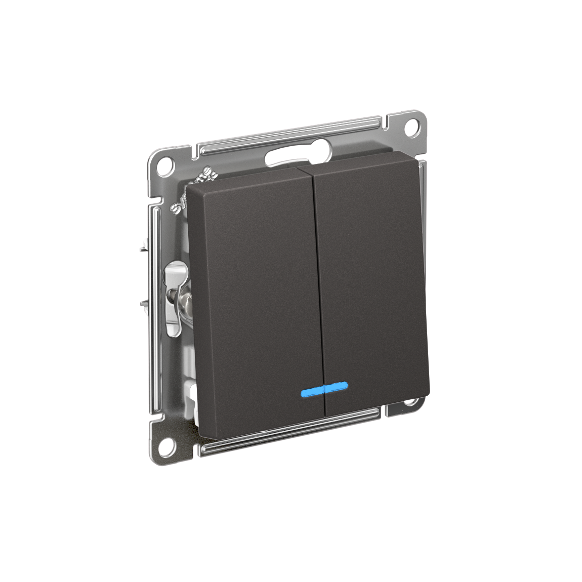 Изображение товара Systeme Electric AtlasDesign Базальт Выключатель 2-клавишный с подсветкой, сх.5а, 10АХ, механизм Изображение товара Systeme Electric AtlasDesign Базальт Выключатель 2-клавишный с подсветкой, сх.5а, 10АХ, механизм