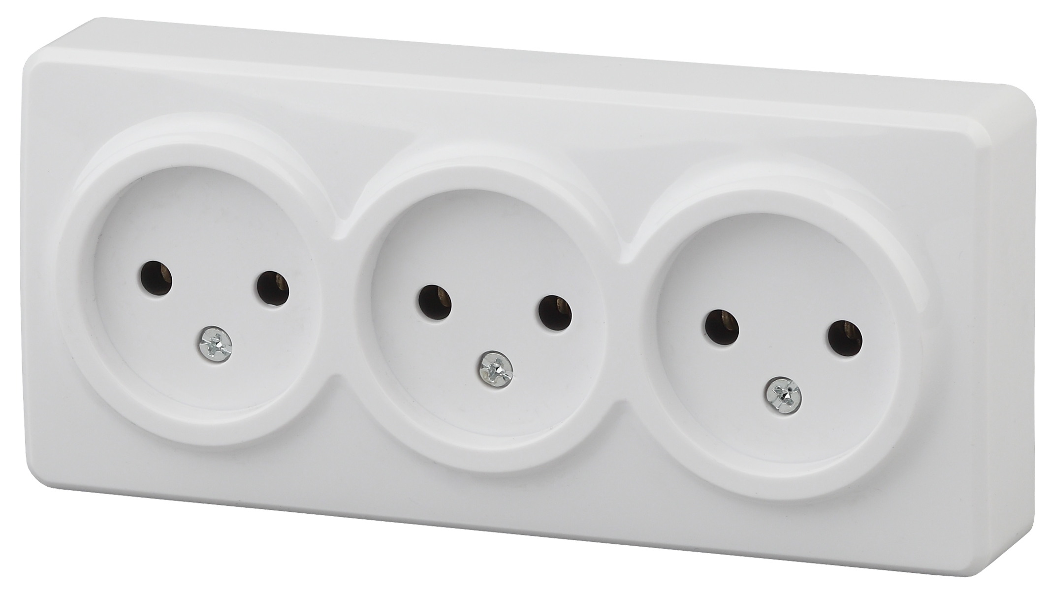Изображение товара ЭРА Розетка Эксперт 11-2207-01 тройная 3х2P 16A-250В IP20 ОУ горизонт. белый