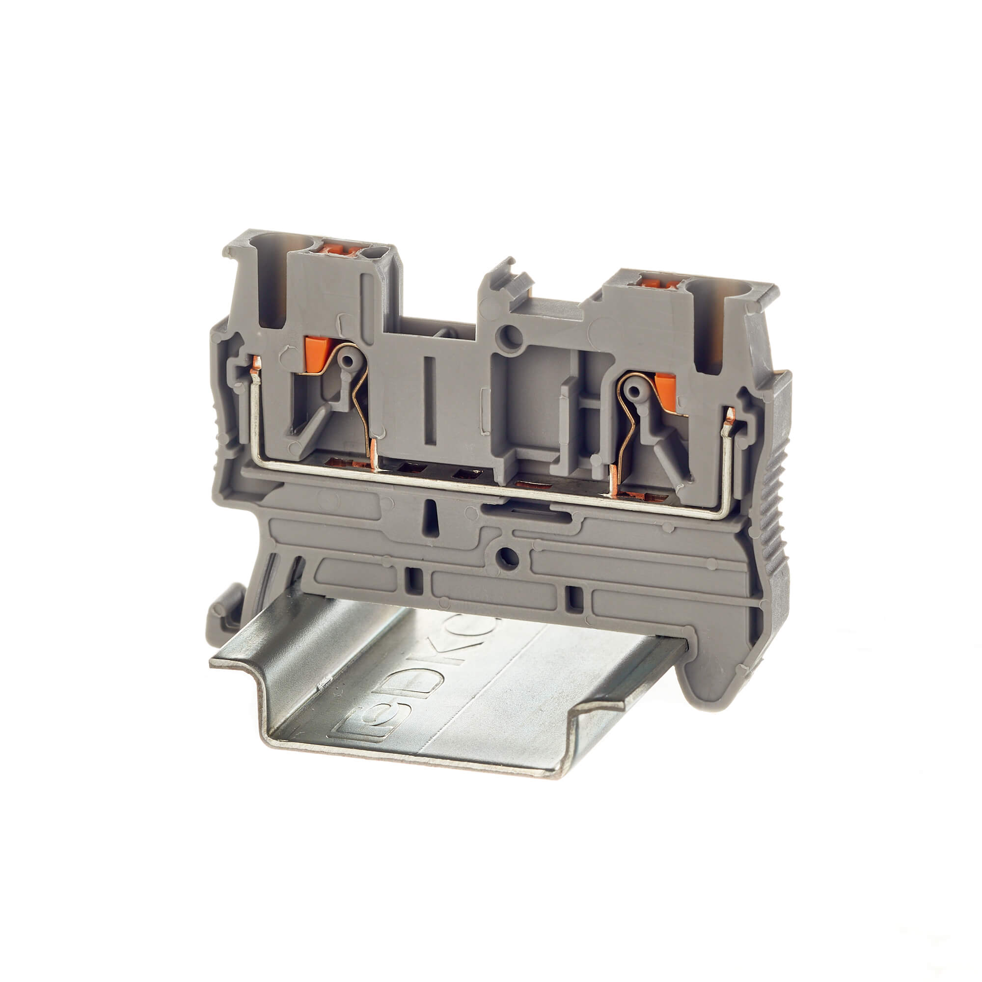 Изображение товара DKC Nuputuk Клемма проходная, зажим push-in, 2 точки подключения, 2.5 кв.мм, серая