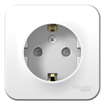 Изображение товара Systeme Electric Blanca наруж Бел Розетка с/з со шторками 16А, 250В, монтажная пластина