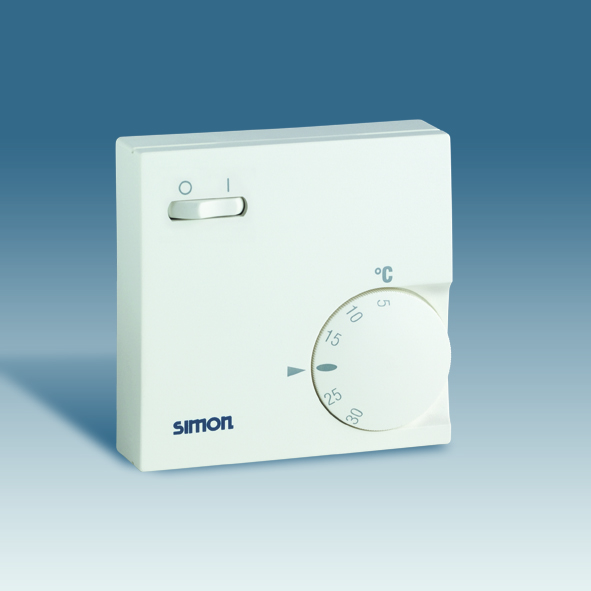 Изображение товара Simon 75 Мех Графит Терморегулятор комнатный, тепло-холод, 10-5А 250В, 5-30град