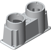 Изображение товара ABB Фланец OEZXC12L нижний (фланец II/C) для рубильников в пласт. боксе, под кабель 2xd20,5 + 2xd10