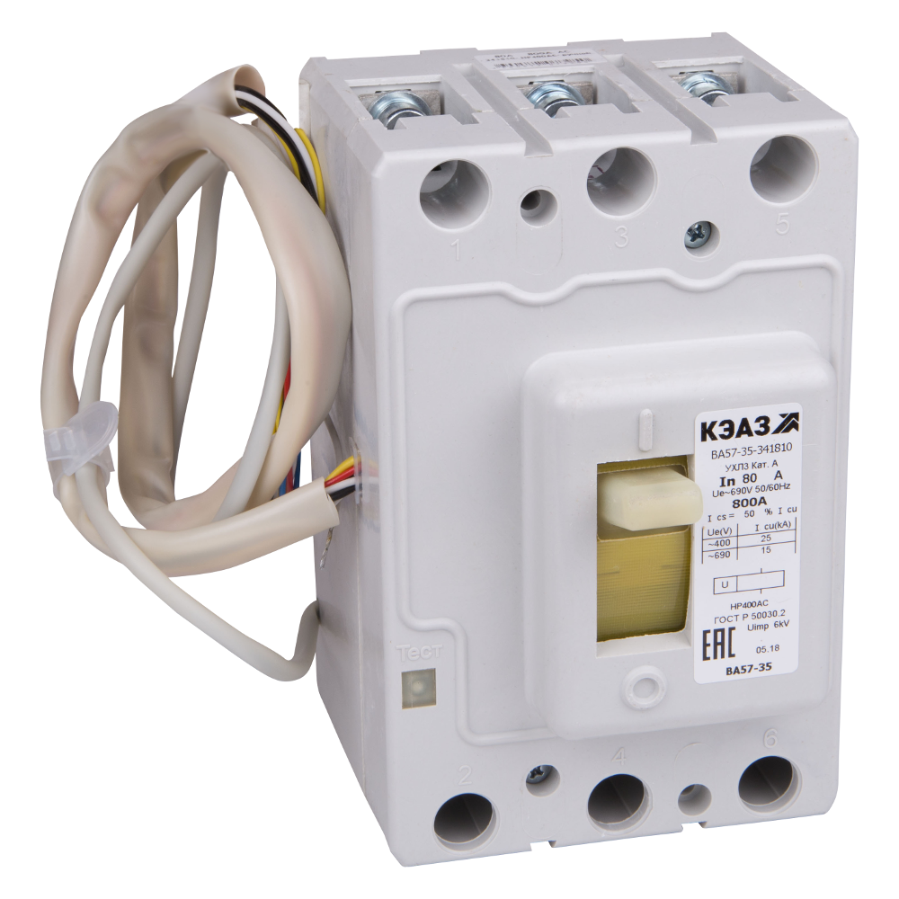 Изображение товара КЭАЗ Выключатель автоматический ВА57-35-341110-250А-1000-690AC-УХЛ3.
