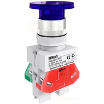 Изображение товара Dekraft Выключатель кноп. грибок AELA D22 синий неон 220В ВК-22