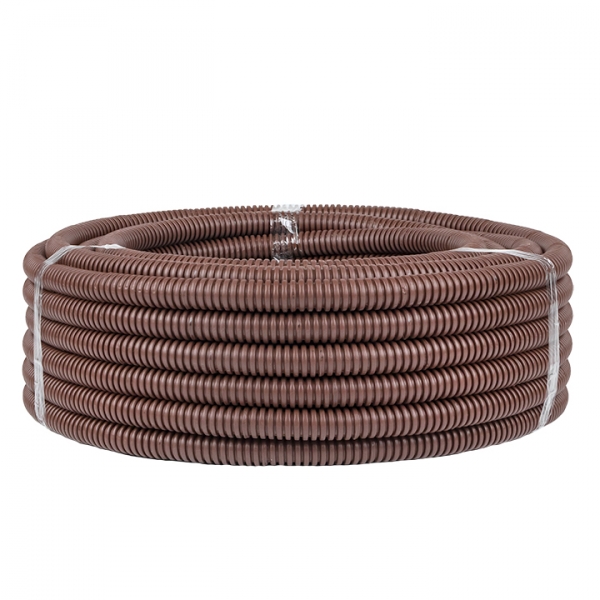 Изображение товара EKF PROxima Труба гофр. ПВХ Plast с зондом под темное дерево d20мм (25м.).