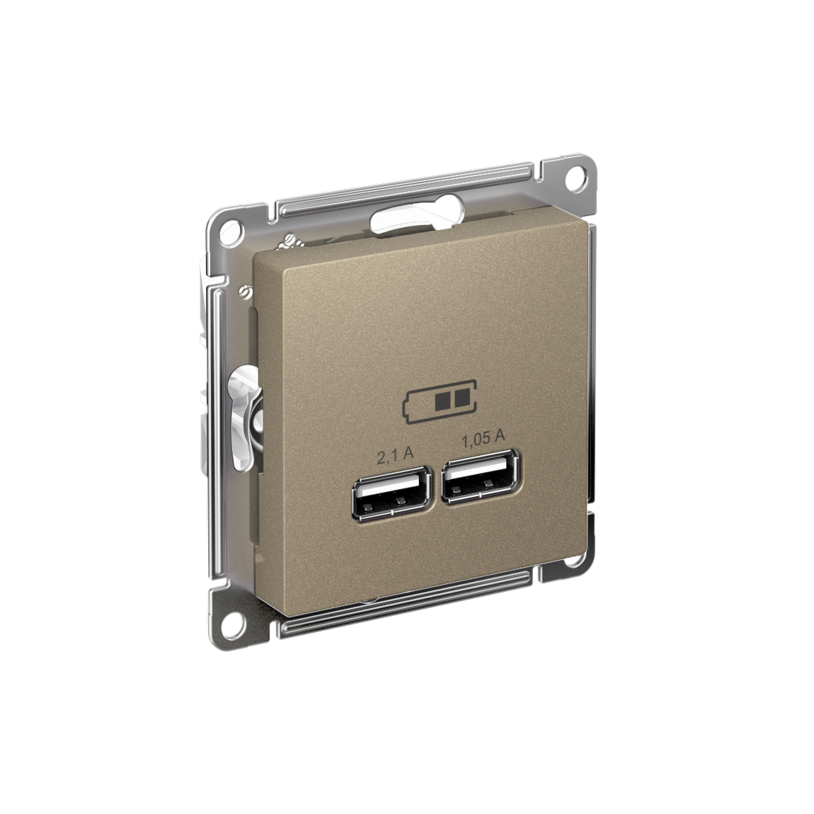 Изображение товара AtlasDesign Шампань USB 5В/2x USB, 2x1,05 А, механизм