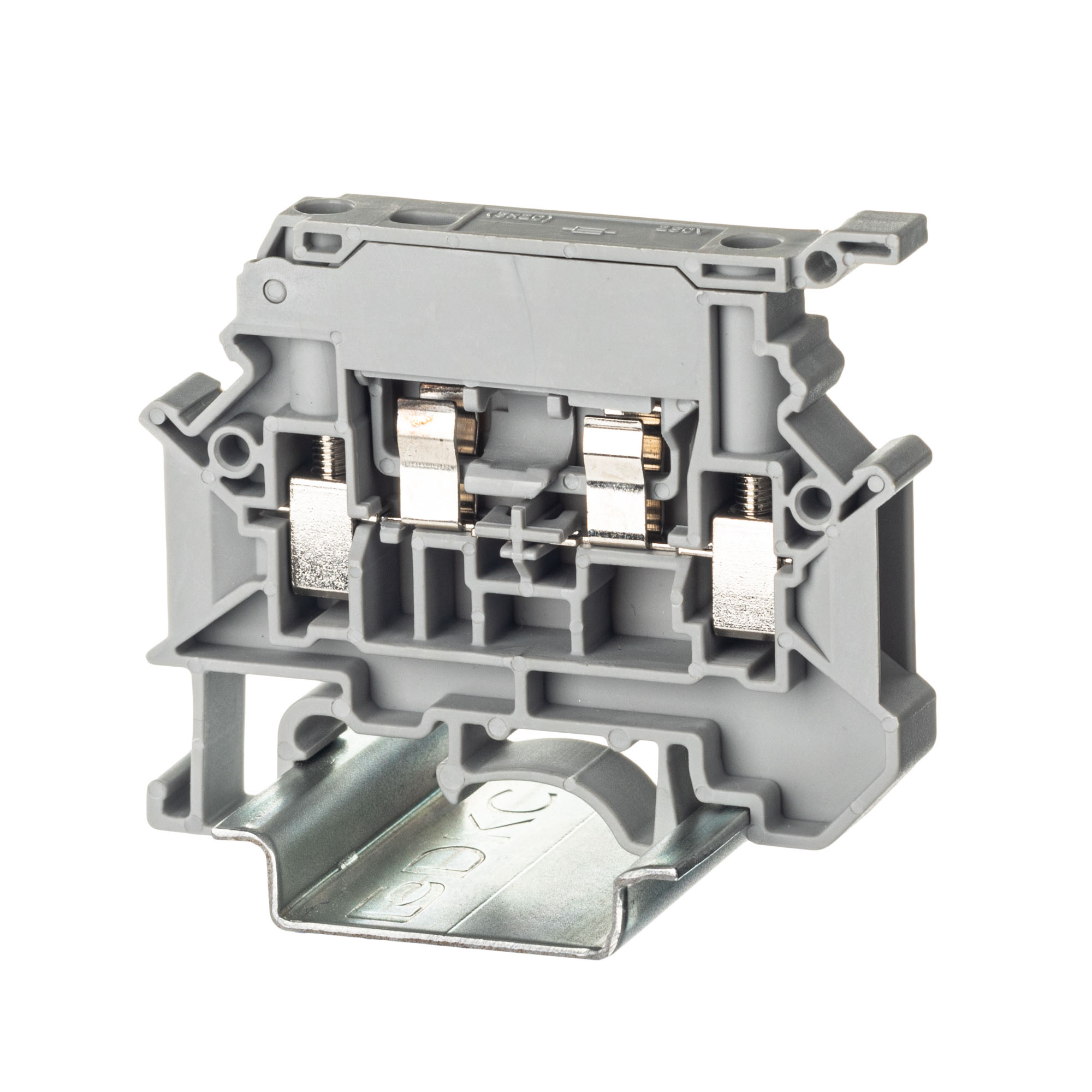 Изображение товара DKC Nuputuk Клемма для предохранителя, винтовой зажим, 2 точки подключения, 4 кв.мм, серая