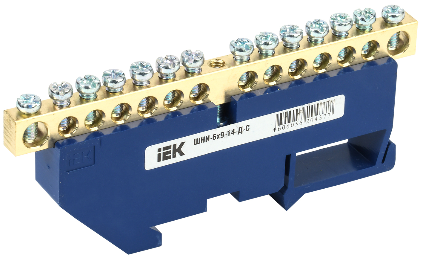 Изображение товара IEK Шина N ноль на DIN-изол ШНИ-6х9-14-Д-С