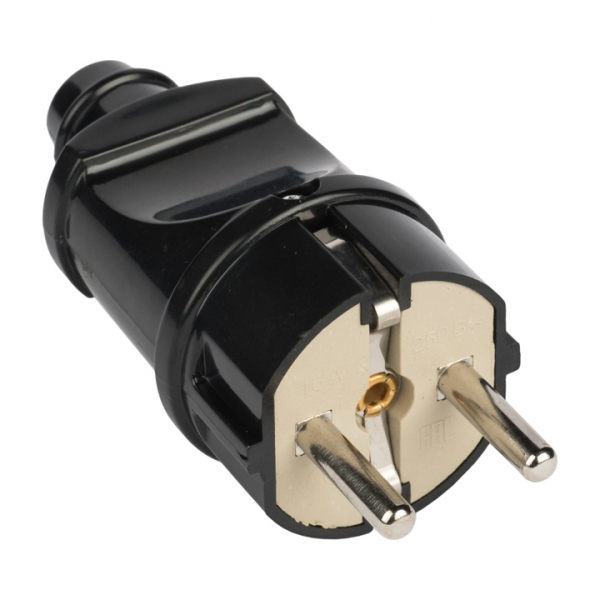 Изображение товара EKF PROxima Вилка прямая с/з черн. 16А 250В.