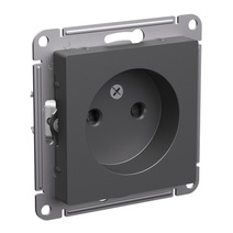 Изображение товара Systeme Electric AtlasDesign Базальт Розетка б/з со шторками, 16А, механизм