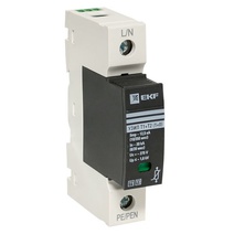 Изображение товара EKF Устройство защиты от импульсных перенапряжений Т1+Т2; Iimp-12,5kA; In-20kA; Uc-275В; 1+0.