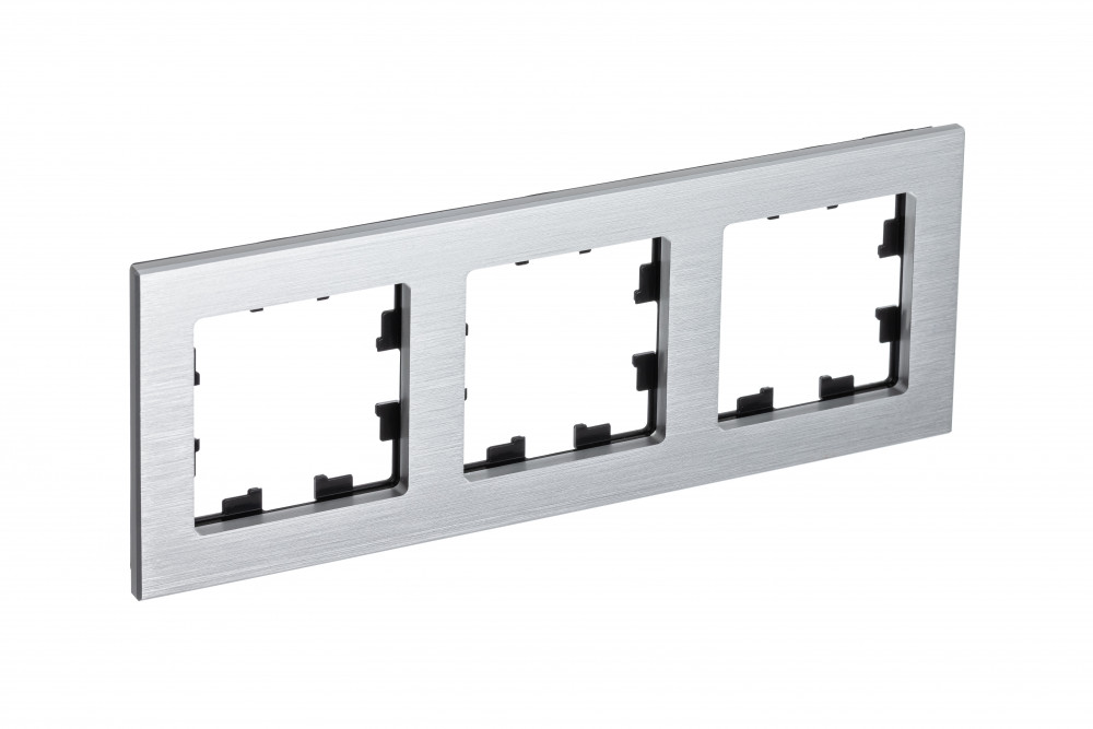 Изображение товара Рамка Systeme Electric AtlasDesign Nature 3-постовая серебристая