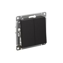 Изображение товара Systeme Electric AtlasDesign Карбон Выключатель 2-клавишный с самовозвратом, сх.2, 10А, механизм