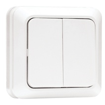 Изображение товара EKF PROxima Рим Выключатель 2-клавишный 10А белый.