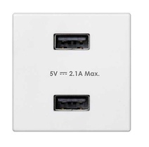 Изображение товара Simon Connect Белый Зарядное устройство 2хUSB, К45, 5 В, 2,1А