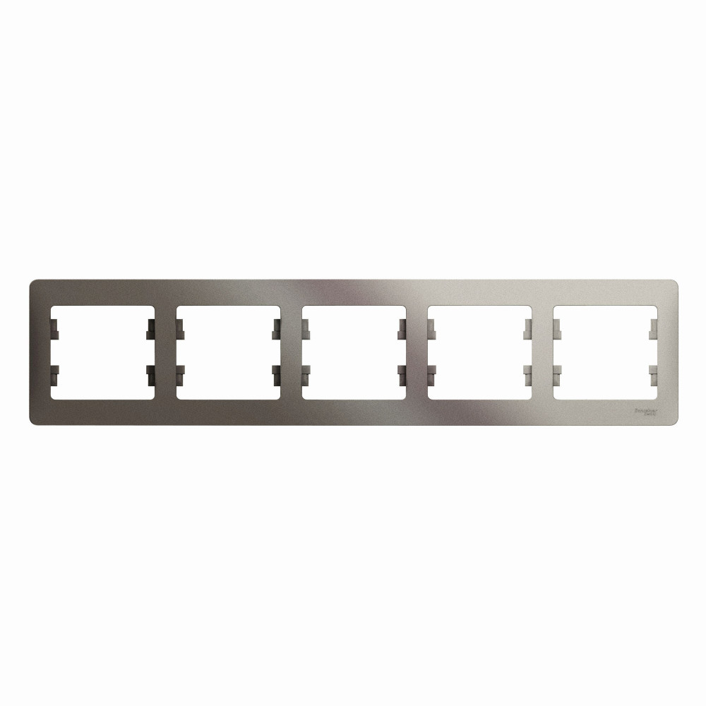 Изображение товара Рамка Systemе Electric Glossa платина 5-post горизонтальная