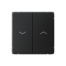 Изображение товара Systeme Electric ArtGallery Карбон Выключатель 2-клавишный для жалюзи, 2х сх.4, 10А, механизм