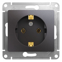 Изображение товара Systeme Electric Glossa Графит Розетка с/з