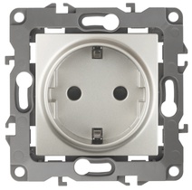 Изображение товара ЭРА Розетка Серия 12 12-2102-15 2P+E Schuko со шторками 16A-250В IP20 перламутр