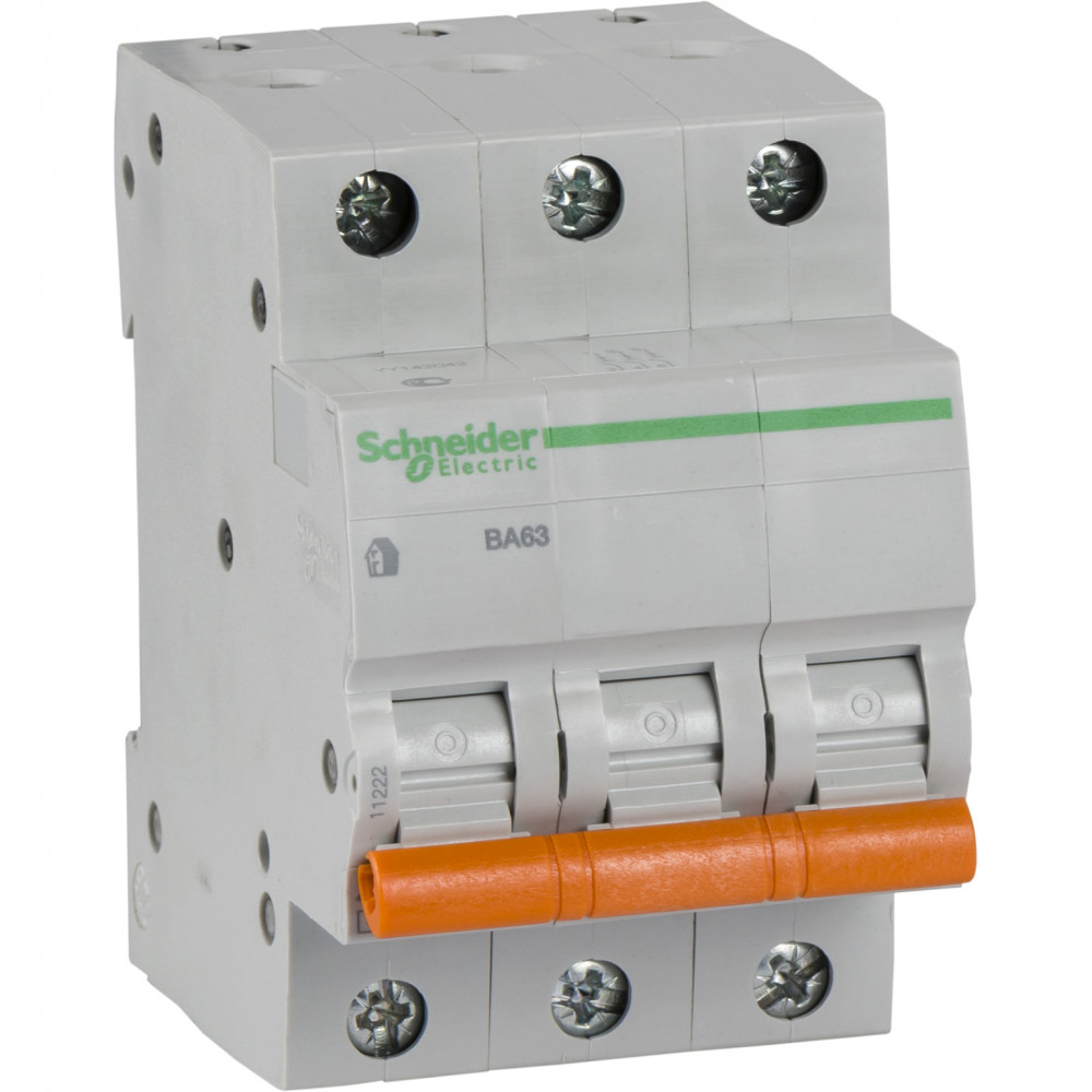 Изображение товара Schneider Electric Домовой ВА63 Автоматический выключатель 3P 10A (C) 4.5kA