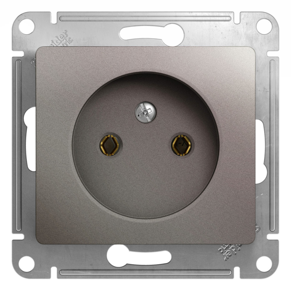 Изображение товара Systeme Electric Glossa Платина — розетка без заземления 250В 16А
