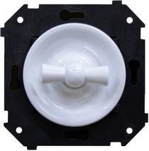 Изображение товара BIRONI Шедель Пластик Белый Выключатель перекрестный (скрытый монтаж)