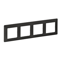 Изображение товара Legrand Valena LIFE Black. Рамка "Графит". 4-постовая универсальная..