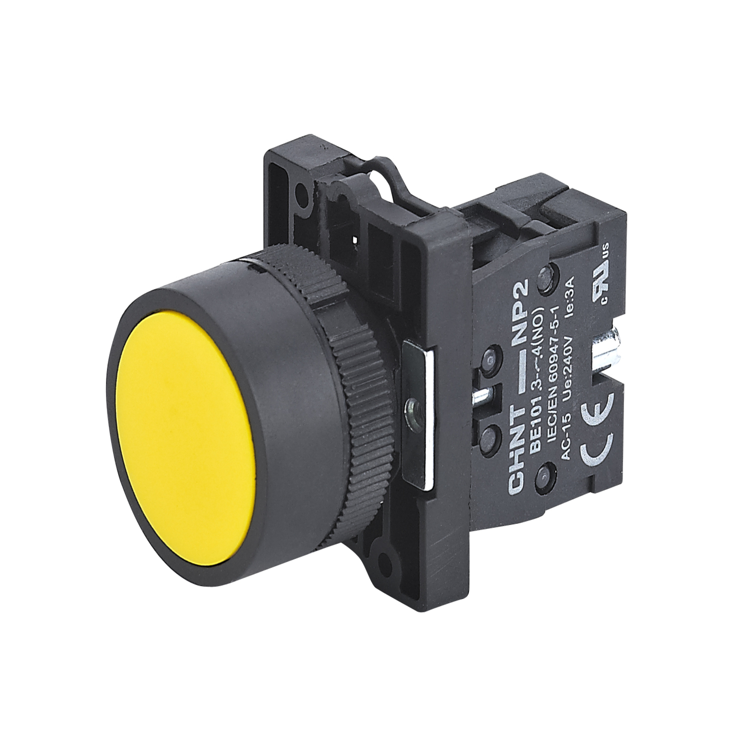 Изображение товара CHINT Кнопка управления NP2-EA51 без подсветки желтая 1НО, IP40 (R)