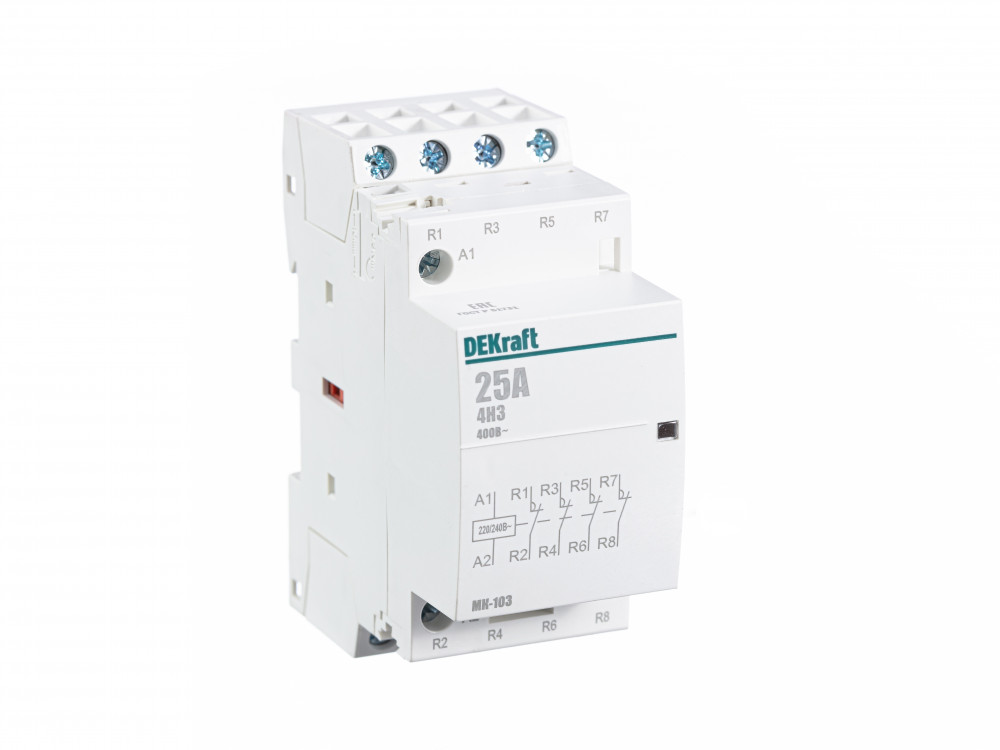 Изображение товара Dekraft Модульный контактор 4НЗ 25А 230В МК-103