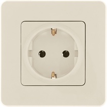 Изображение товара Legrand/Daccord INSPIRIA Слоновая кость Розетка 2К+З - немецкий стандарт - 16 А - 250 В.