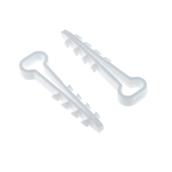 Изображение товара EKF PROxima Дюбель хомут для плоского кабеля 6 мм 45 мм закрытого типа 100 шт белый