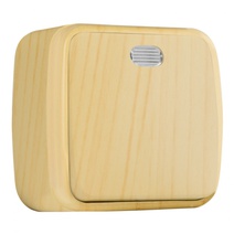 Изображение товара EKF Basic Минск Светлое дерево Выключатель 1-кл с индикатором, 10А, ОП.