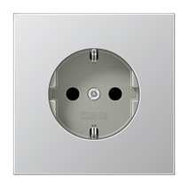 Изображение товара JUNG LS 990 Алюминий Розетка с/з безвинт. зажим