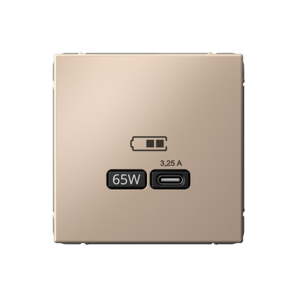 Изображение товара Systeme Electric ArtGallery Песочный USB Розетка тип-С 65Вт высокоскор.заряд. QC, PD, механизм