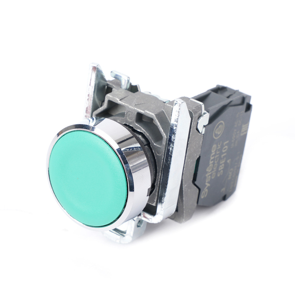 Изображение товара Systeme Electric Кнопка SB4 в сборе модульная 22мм зеленая с возвратом металл 1НО