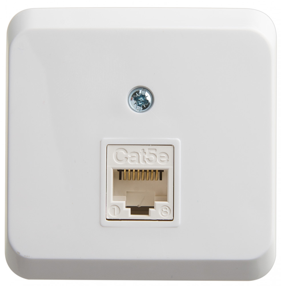 Изображение товара Systeme Electric Этюд наруж Бел Розетка О/У компьютерная RJ45 кат.5E Изображение товара Systeme Electric Этюд наруж Бел Розетка О/У компьютерная RJ45 кат.5E