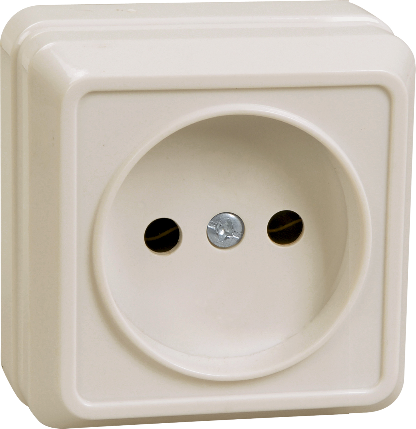 Изображение товара GENERICA OKTAVA РС20-2-ОКм Розетка 1местн. без з/к 10А откр.уст. (кремовый)