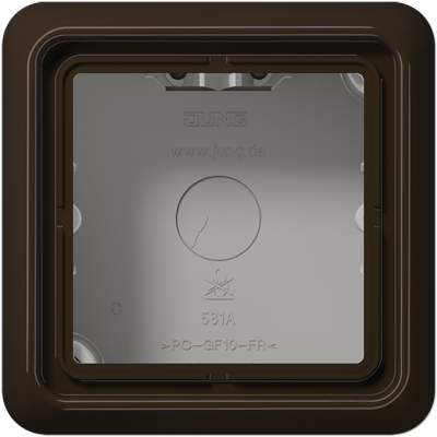 Изображение товара JUNG CD 500/CD plus Коричневая Коробка накладная 1-кратная, 85х85х47мм