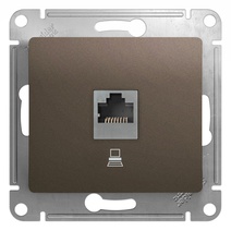 Изображение товара Systeme Electric Glossa Шоколад Мех Розетка компьютерная RJ45 кат.5E