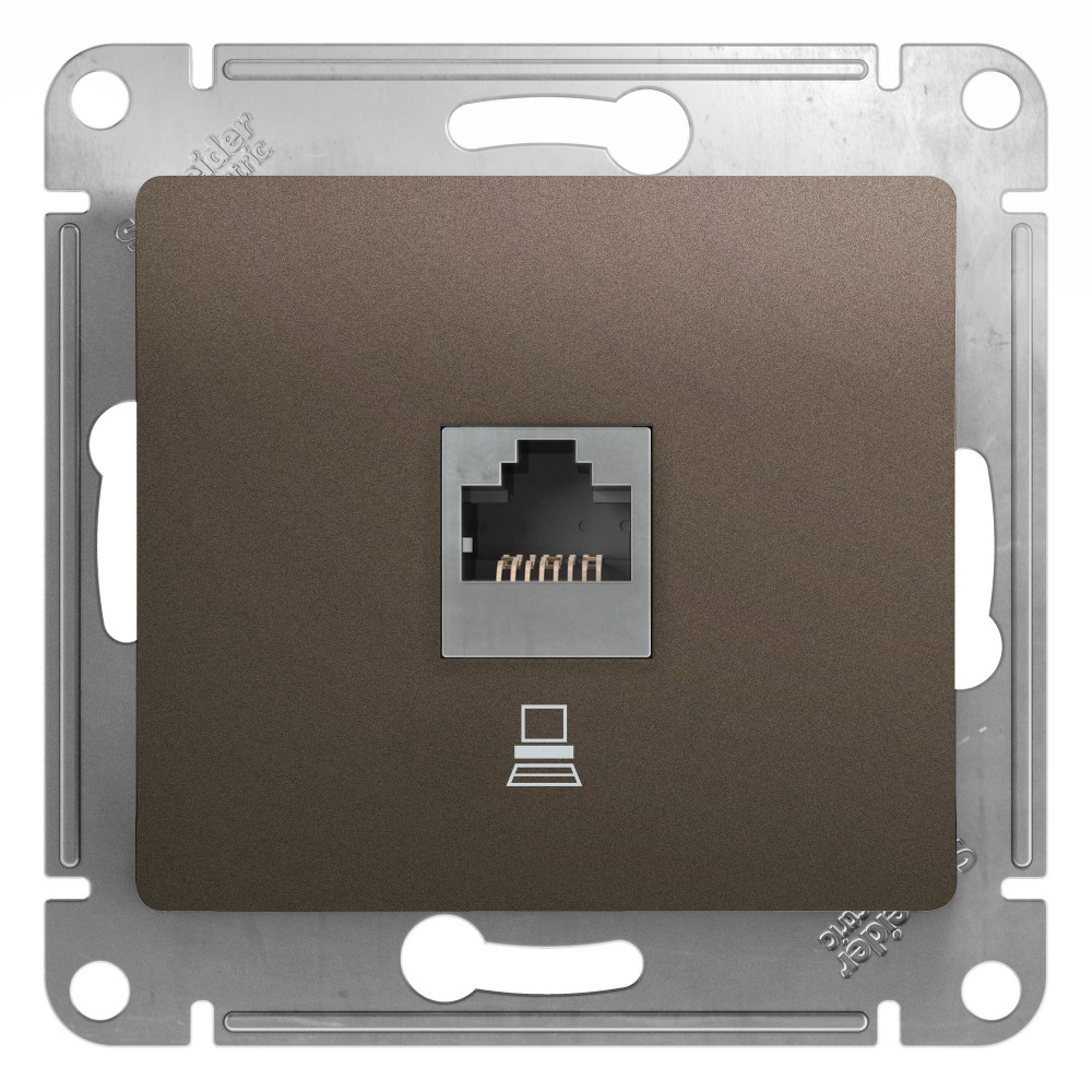 Изображение товара Systeme Electric Glossa Шоколад Мех Розетка компьютерная RJ45 кат.5E